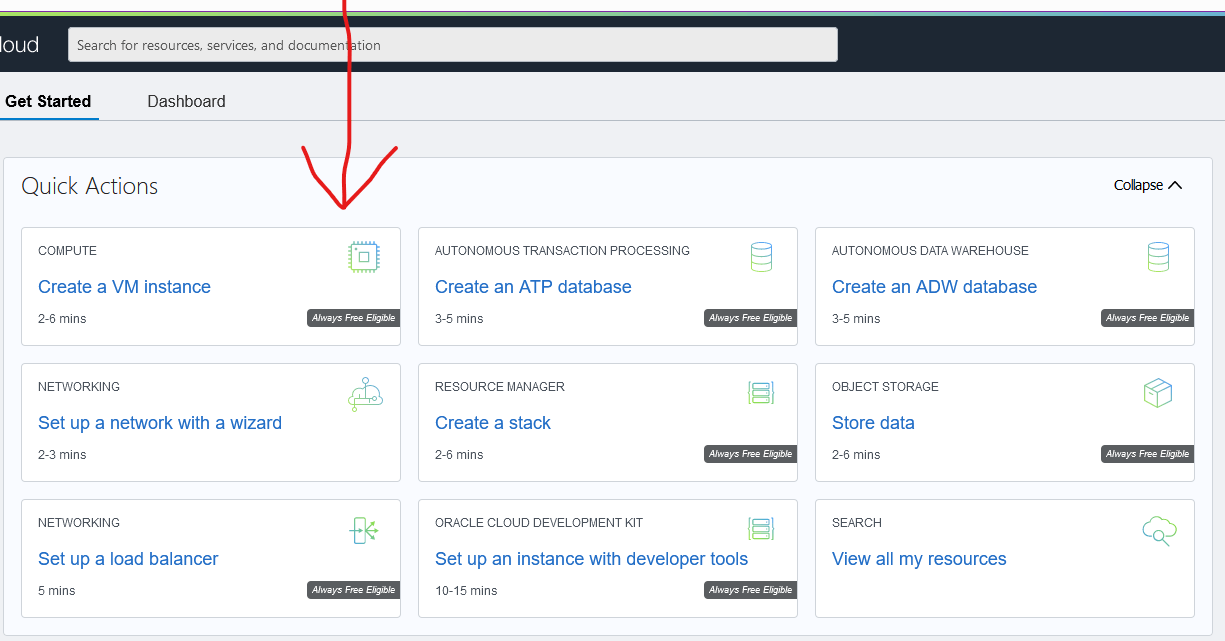 Create VM instance