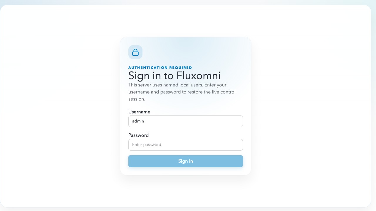 The sign-in page for named local users